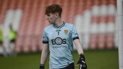 Josh Rafferty between the posts for Down U’16s