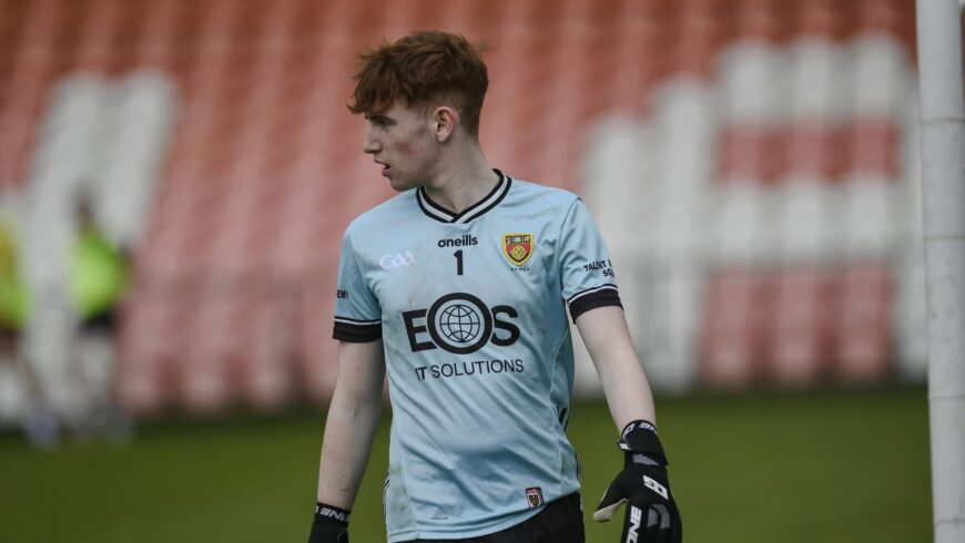 Josh Rafferty between the posts for Down U’16s